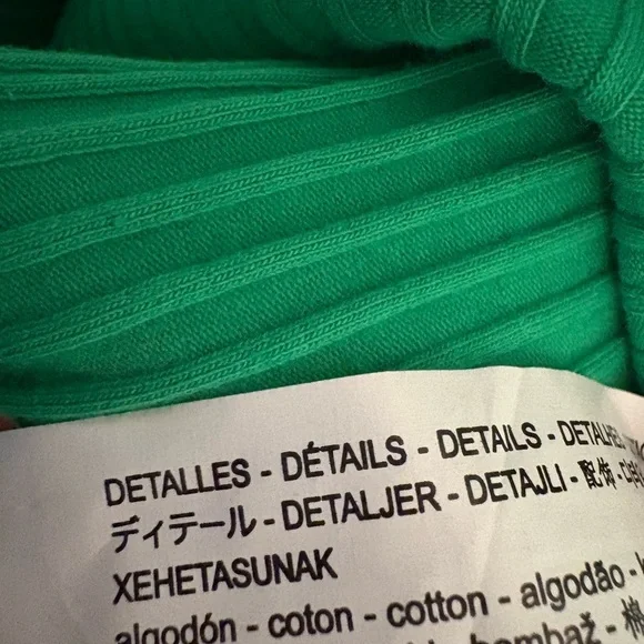 Zara Green Ribbed Dress - Picture 3 of 4